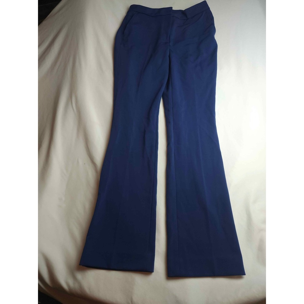 Royal Blue Flare Leg High Rise Dress Pants‎ Trousers Womens Small 4-6